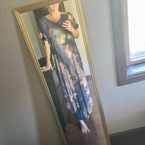Tie-dye Maxi Dress With Pockets